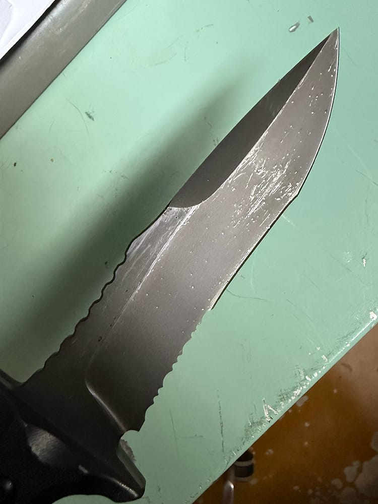 Customer photo review of Riptide Spear Point Serrated