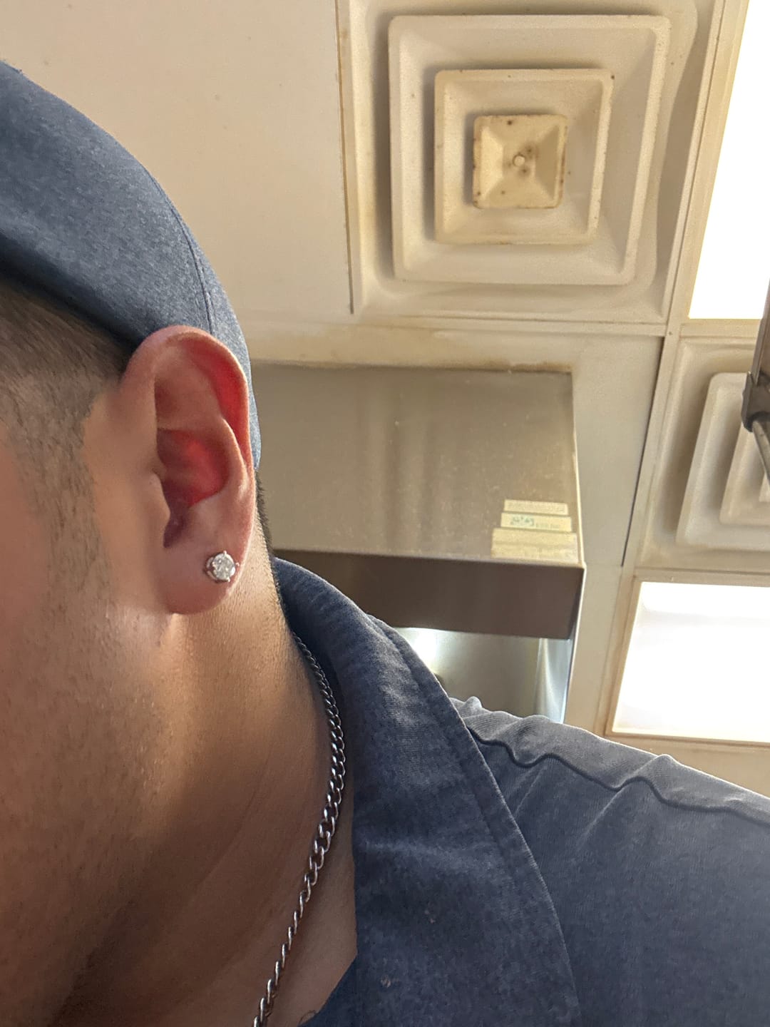 Customer photo review of 6MM Moissanite Earrings