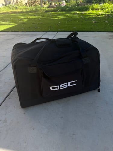 Customer photo review of QSC K12 TOTE Heavy Duty Padded Speaker Bag for both K12 and K12.2