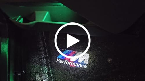 Customer video review of BMW iX I20 Dynamic Dual Lens Premium Door Puddle Lights Multiple Designs 2022-2026