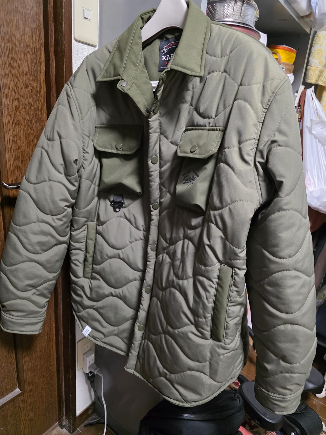 Customer photo review of 機能4ポケット　中綿入りキルティングジャケット