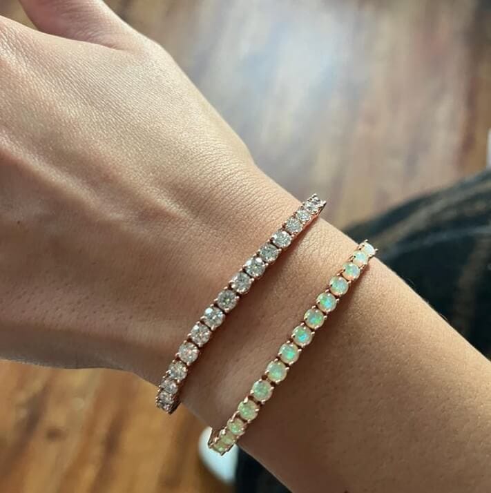 Customer photo review of 3MM 4MM 5MM 6.5MM Moissanite Tennis Chain Bracelet