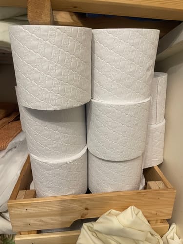 Customer photo review of UK-Made Recycled Toilet Paper – Seriously Sustainable & Plastic-Free