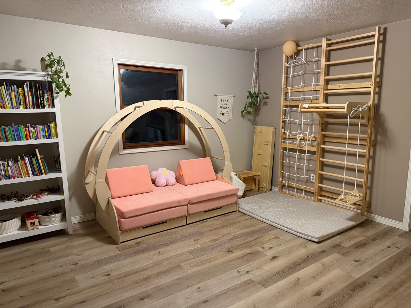 Customer photo review of Neem Swedish Wall Ladder & Indoor Wooden Climber for Kids – Home Gym Playset