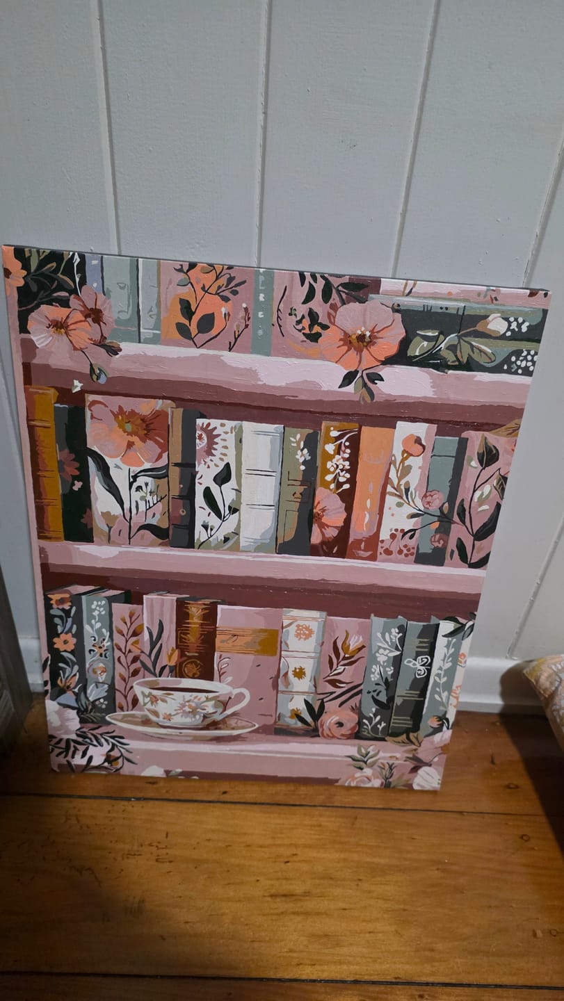 Customer photo review of Blooming library | Paint by Number