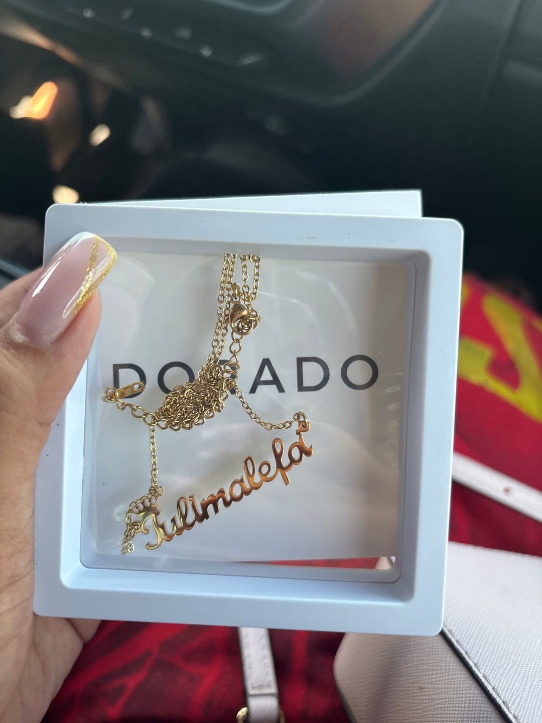 Customer photo review of Royal Name Necklace