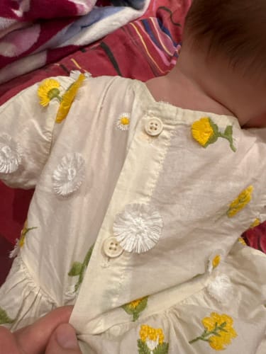 Customer photo review of 3D Daisy Embroidery Romper