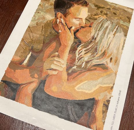 Customer photo review of Custom Portrait Paint By Numbers