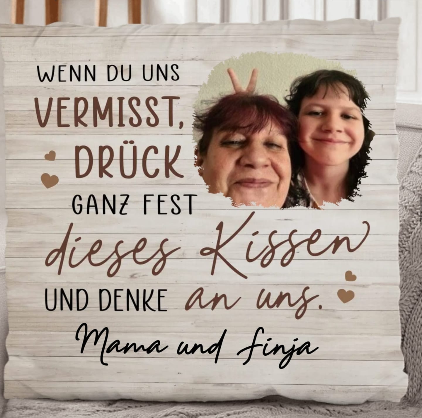 Customer photo review of Immer bei dir - Familien-Kissen