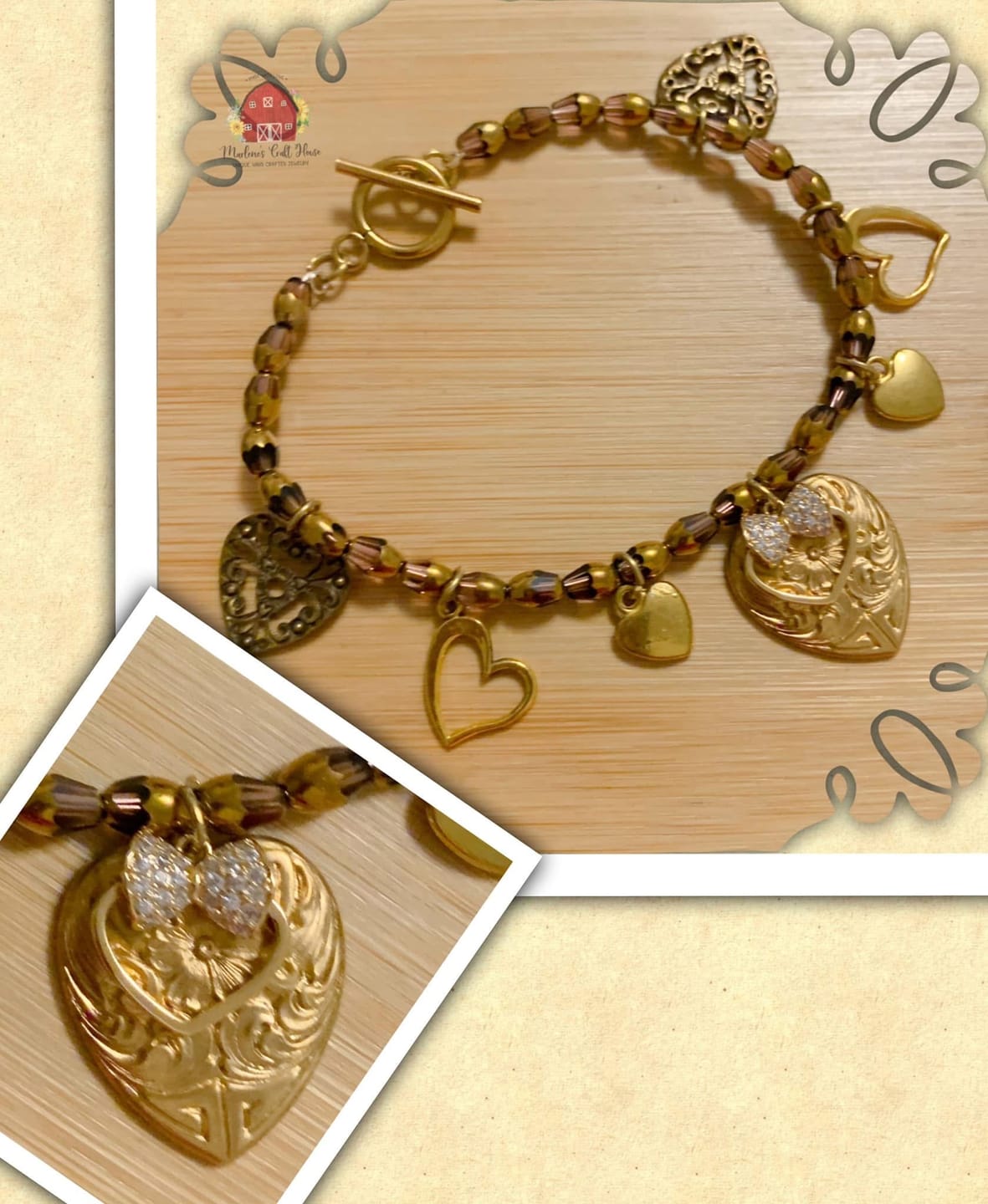 Customer photo review of JJB Glass Bead Strand in Golden Egg