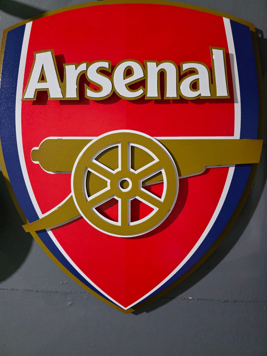 Customer photo review of Arsenal FC 3D Vintage Metal Wall Art