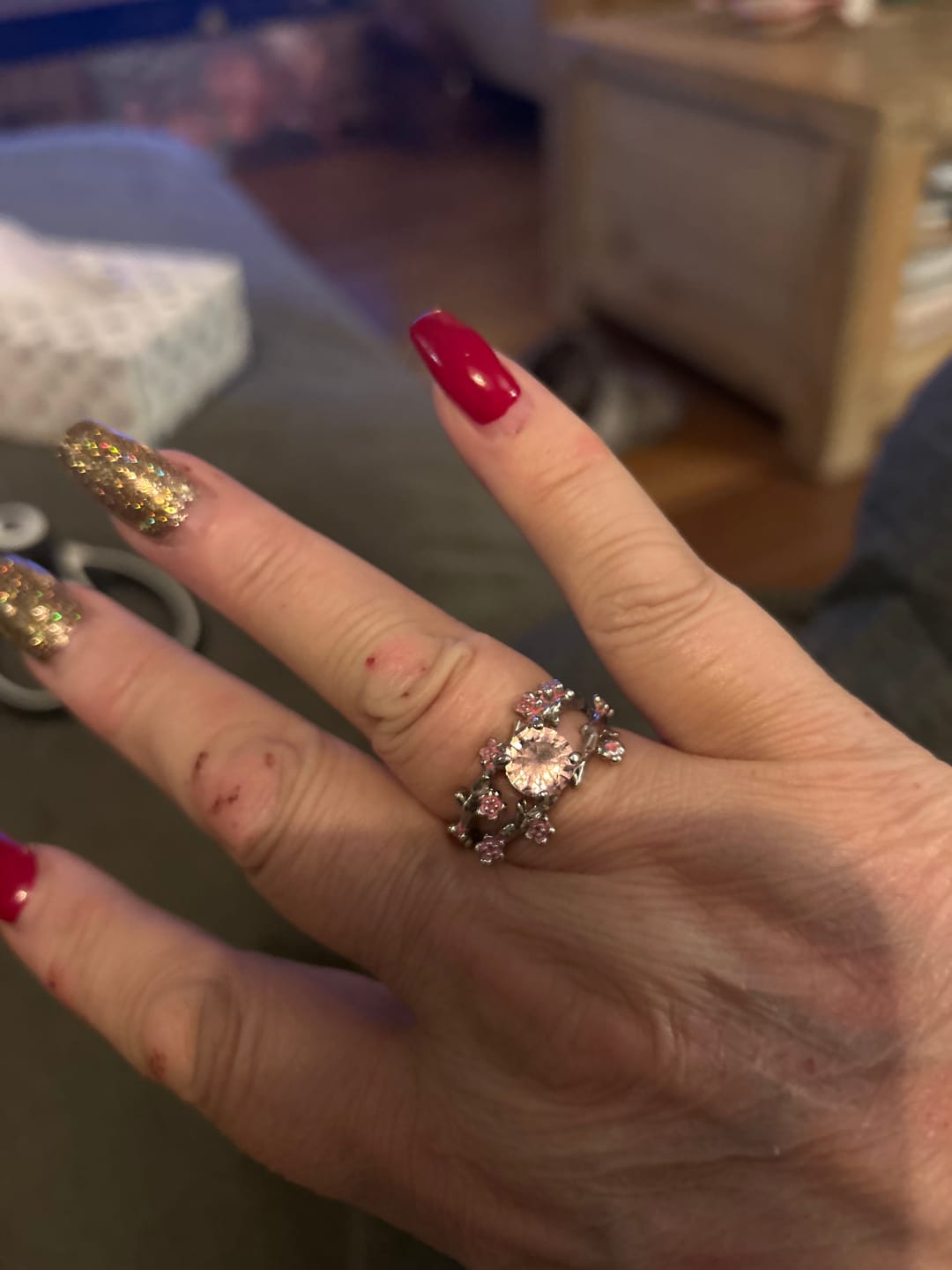 Customer photo review of FREE Today: Eternal Spring Blossom Ring