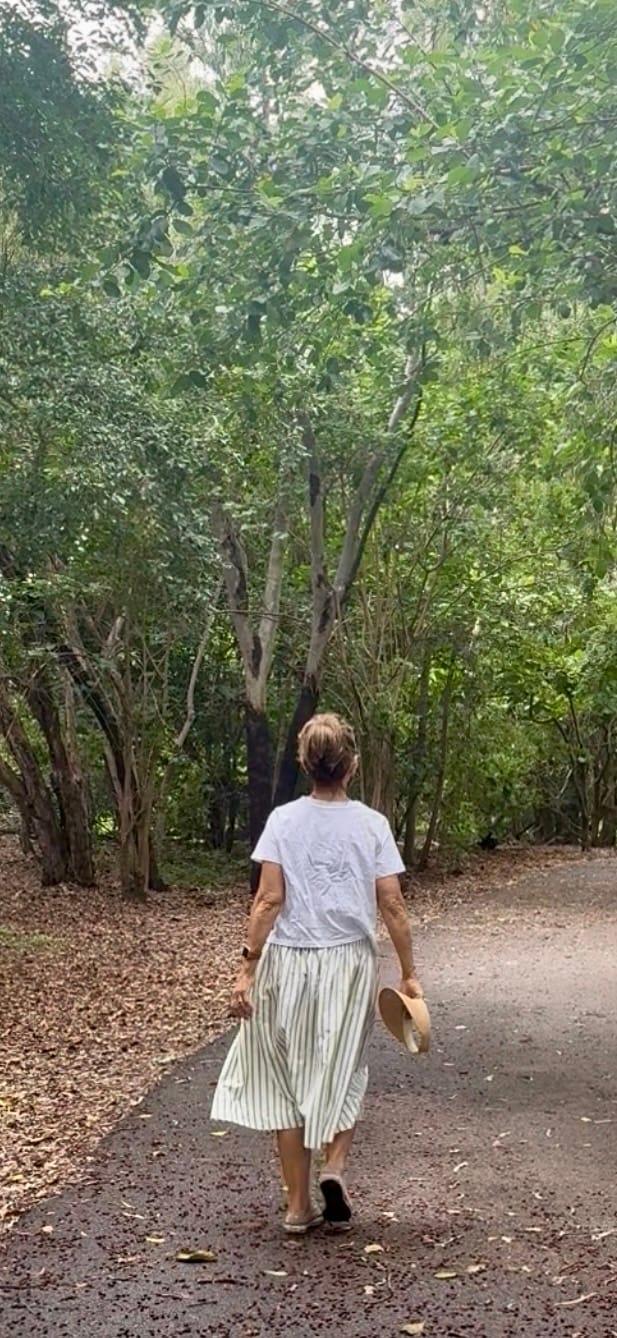 Customer photo review of lola skirt - avocado stripe cotton