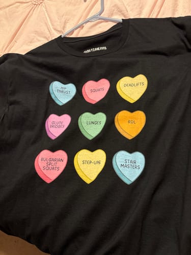 Customer photo review of Valentine Candy T-Shirt