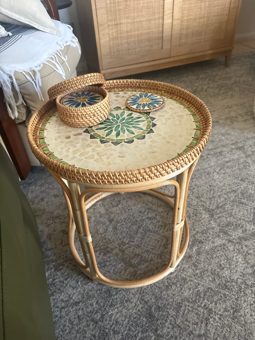 Customer photo review of Oasis Rattan Table