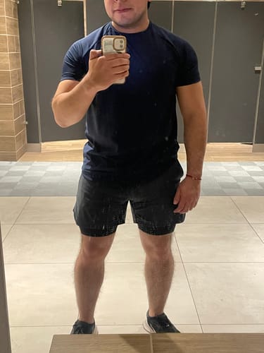 Customer photo review of Training Sport Tee Icon - Navy Blue
