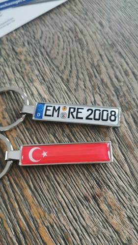 Customer photo review of Kennzeichen Schlüsselanhänger Mini Nummernschild Metall