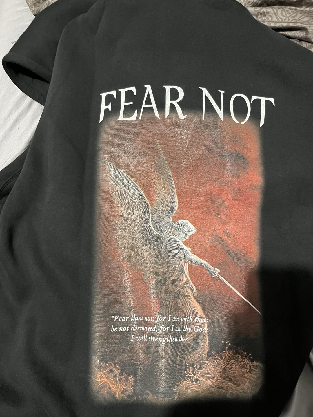 Customer photo review of Fear Not Hoodie - Black