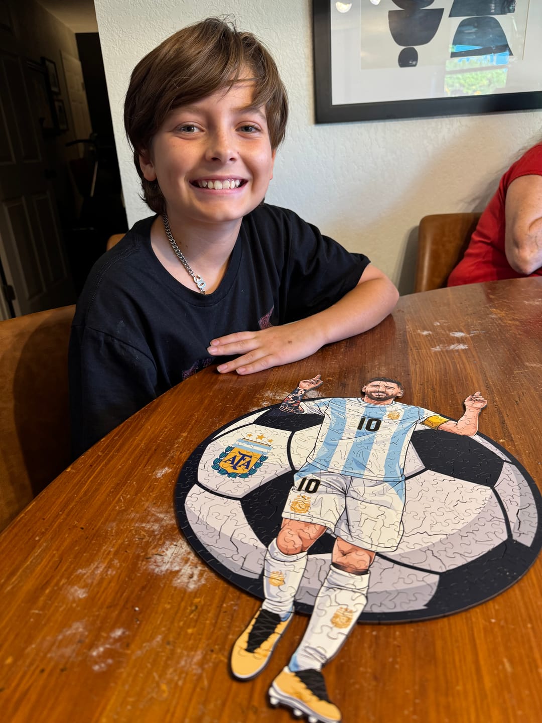 Customer photo review of Lionel Messi - Wooden Puzzle