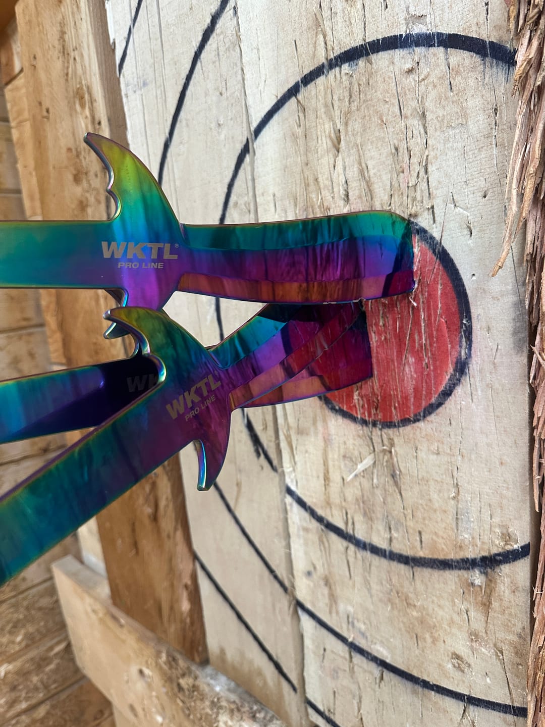 Customer photo review of Megalodon Throwing Knife (Set of 3)