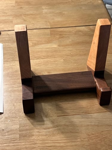 Customer photo review of 7.4x6.5 Cutting Board Stand Acrylic Router Template - Style 1