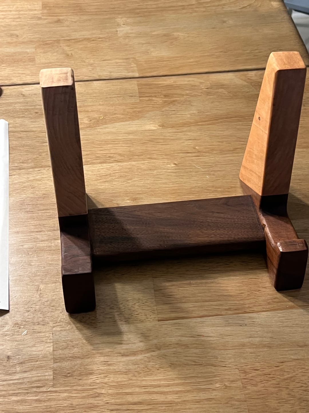 Customer photo review of 7.4x6.5 Cutting Board Stand Acrylic Router Template - Style 1