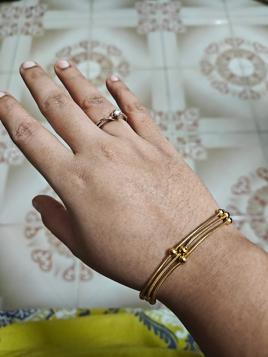 Customer photo review of Beaded Beauty Layered Chain Bracelet