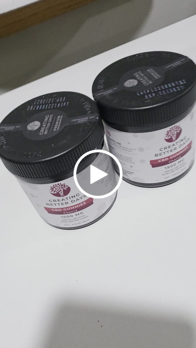 Customer video review of Cherry CBD Gummies 1500 MG - THC Free