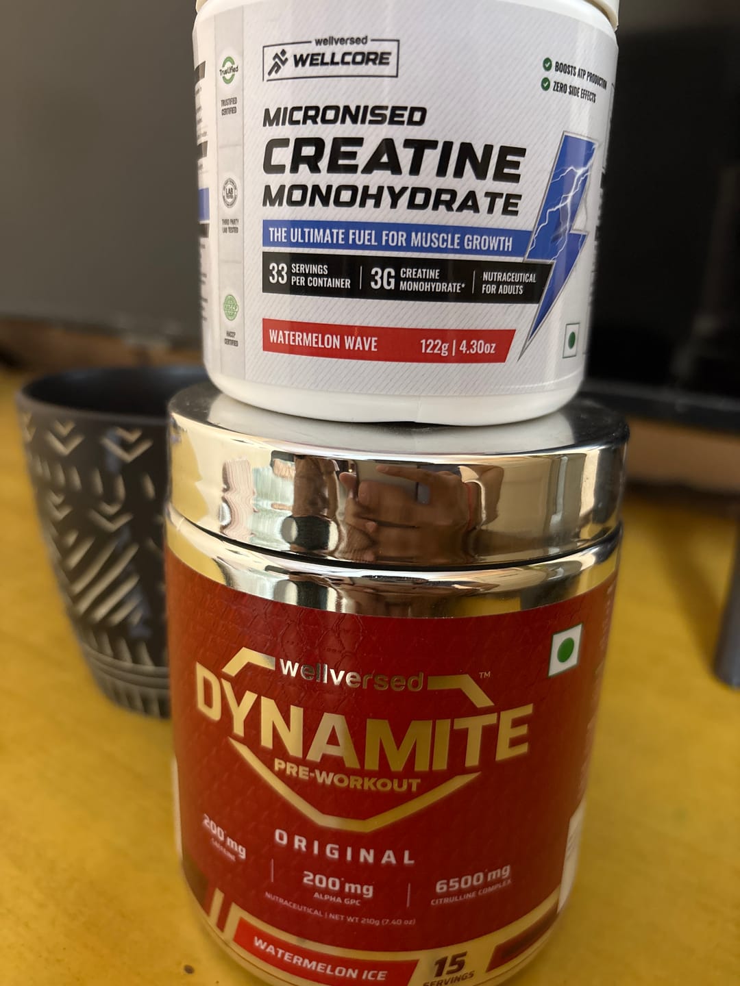 Customer photo review of Dynamite Pre-Workout (210g, 15 Servings) | Watermelon Ice
