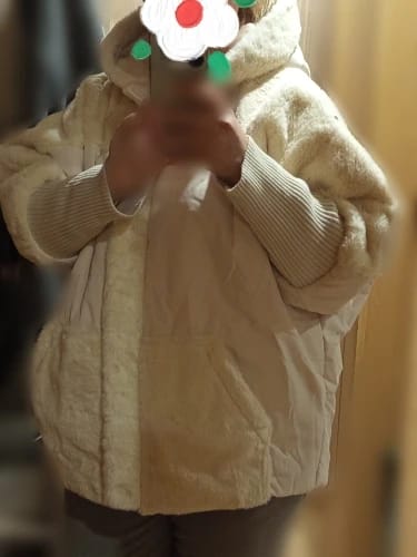 Customer photo review of Elise Hooded Down Cotton Jackets