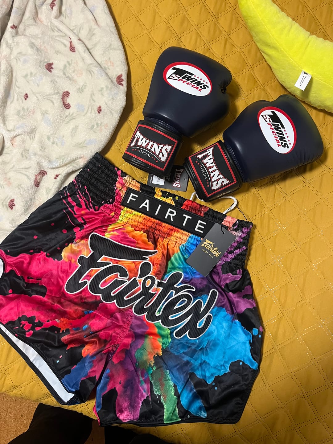 Customer photo review of Fairtex BS1940 Funky Soul Black Muay Thai Shorts