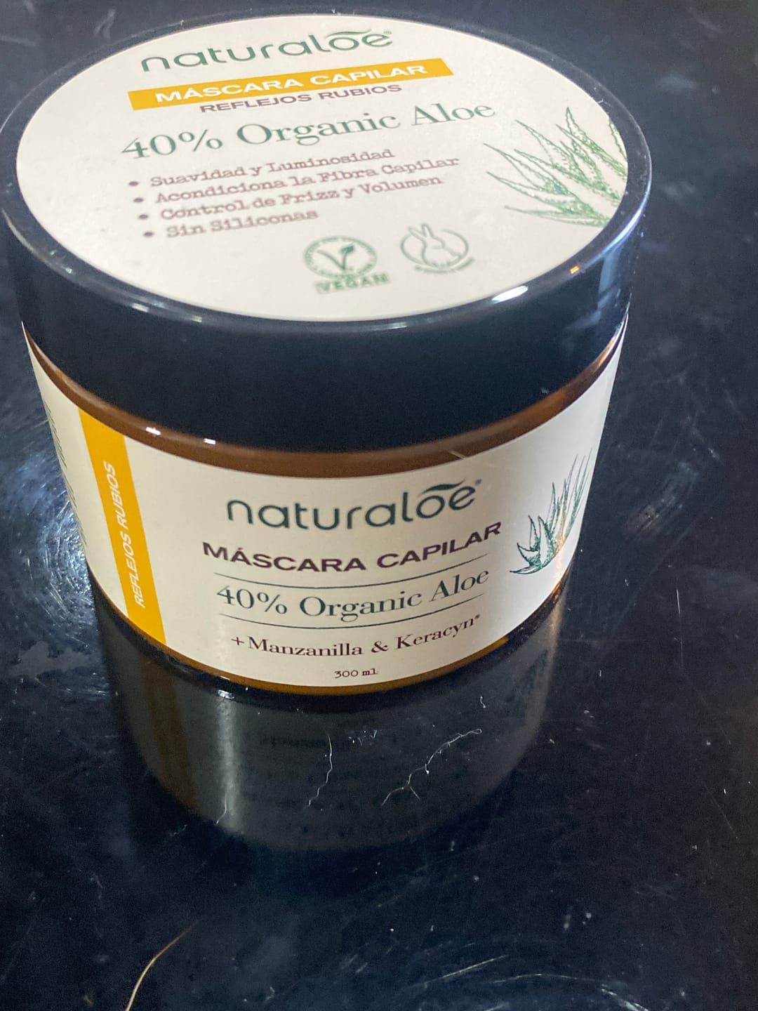Customer photo review of Máscara Capilar Iluminación y Protección Reflejos Rubios 300ml