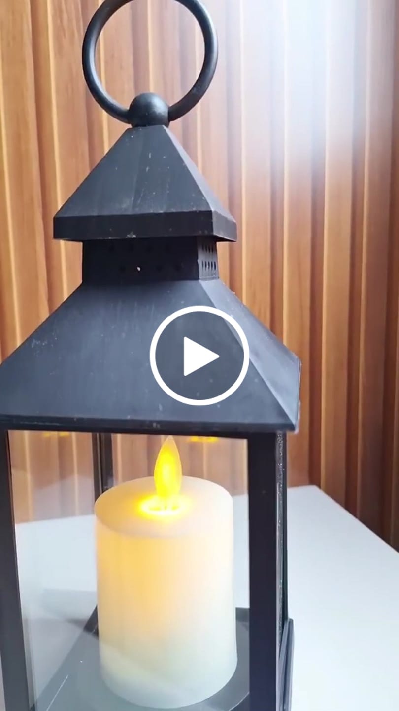 Customer video review of Luminária Decorativa Lampião LED de Mesa e Pendente