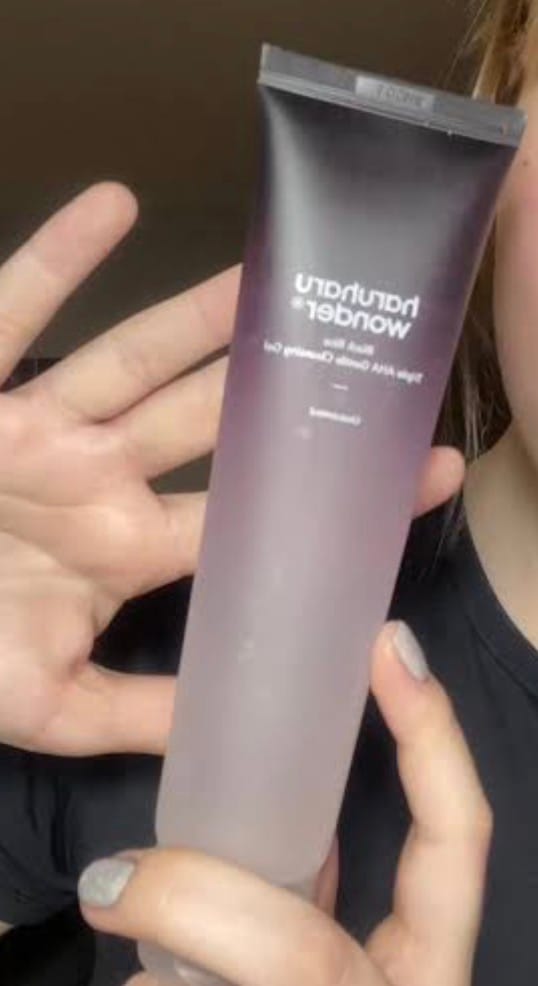 Customer photo review of Maigs pīlinga-gels ar melno rīsu ekstraktu Haruharu WONDER Black Rice Triple AHA Gentle Cleansing Gel