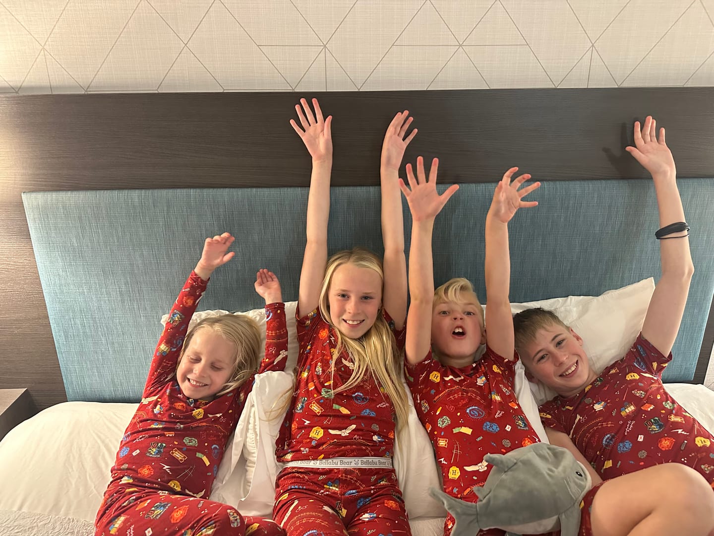 Customer photo review of Hogwarts Express Bamboo Kids Pajama Short Set