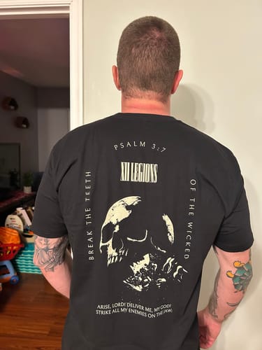 Customer photo review of PSALM 3:7 T-shirt