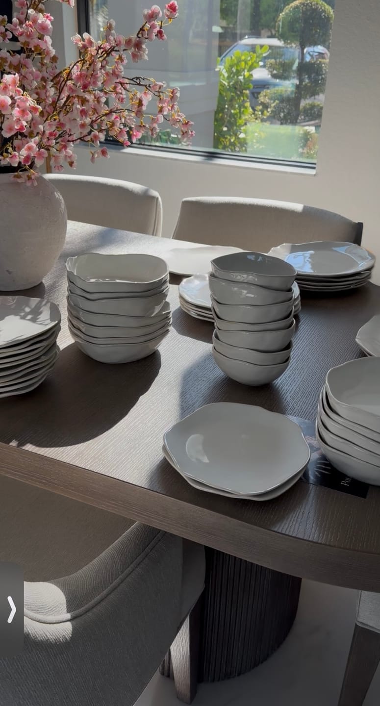 Customer photo review of 16-Piece Stoneware Set-Pearl White