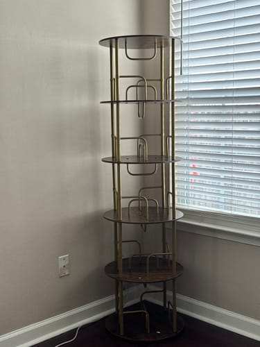 Customer photo review of Flycity 3-5 Tier Rotating Bookshelf With 360° Spinning Display