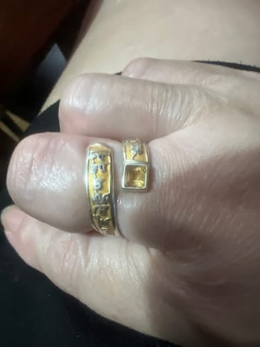 Customer photo review of Guardian Crystal Protection Stering Silver Ring