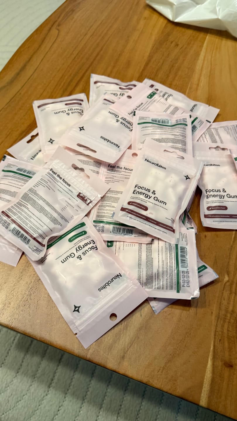 Customer photo review of Neurobites® Focus & Energy Gum (Performance-Starterpaket)