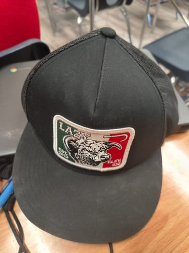 Customer photo review of Lazy J Ranch Black Mexico Elevation Classic Five Panel Trucker Hat