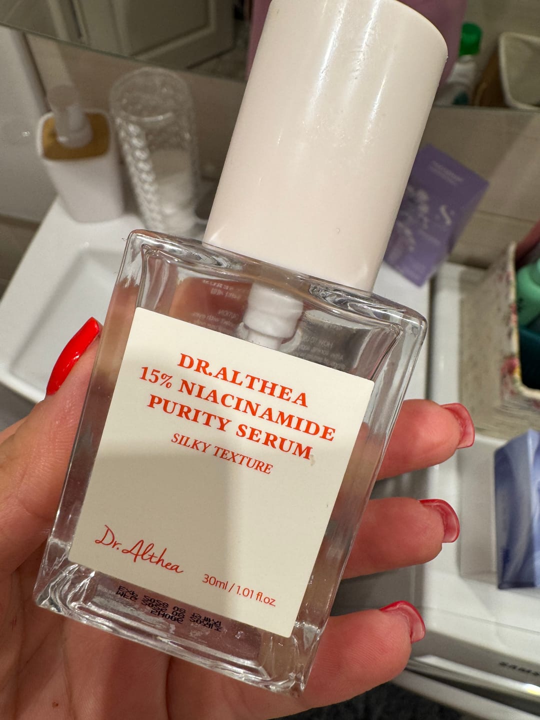 Customer photo review of Balinošs serums ar niacinamīdu un cinku Dr. Althea Niacinamide Purity Serum