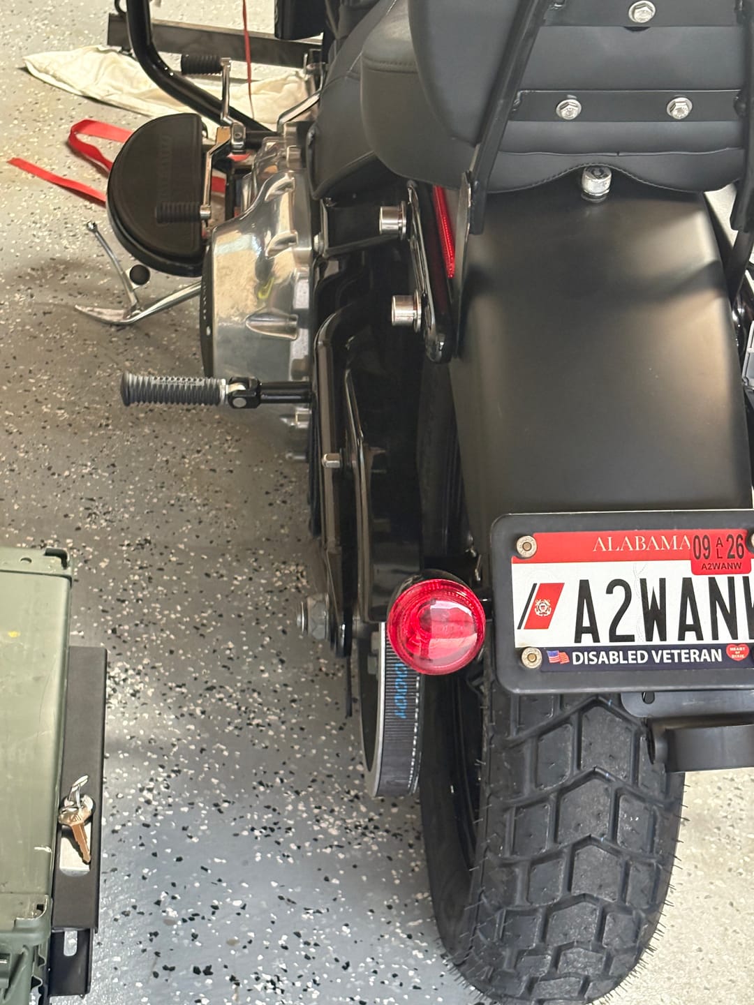 Customer photo review of Viking Saddlebags Quick Disconnect System For Harley Davidson Softail
