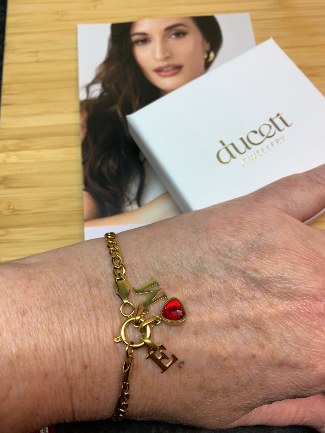 Customer photo review of Letter charm