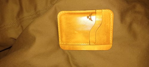 Customer photo review of Mansfield Minimalist Wallet