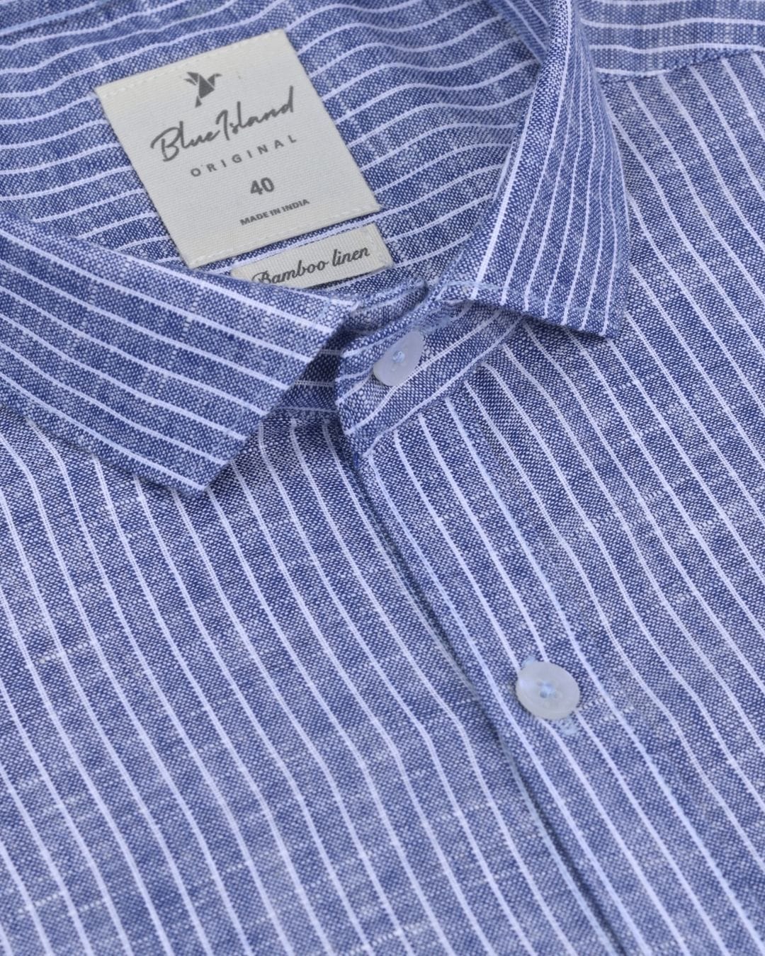 Customer photo review of Denim Mini Stripes -Full-Bamboo Linen