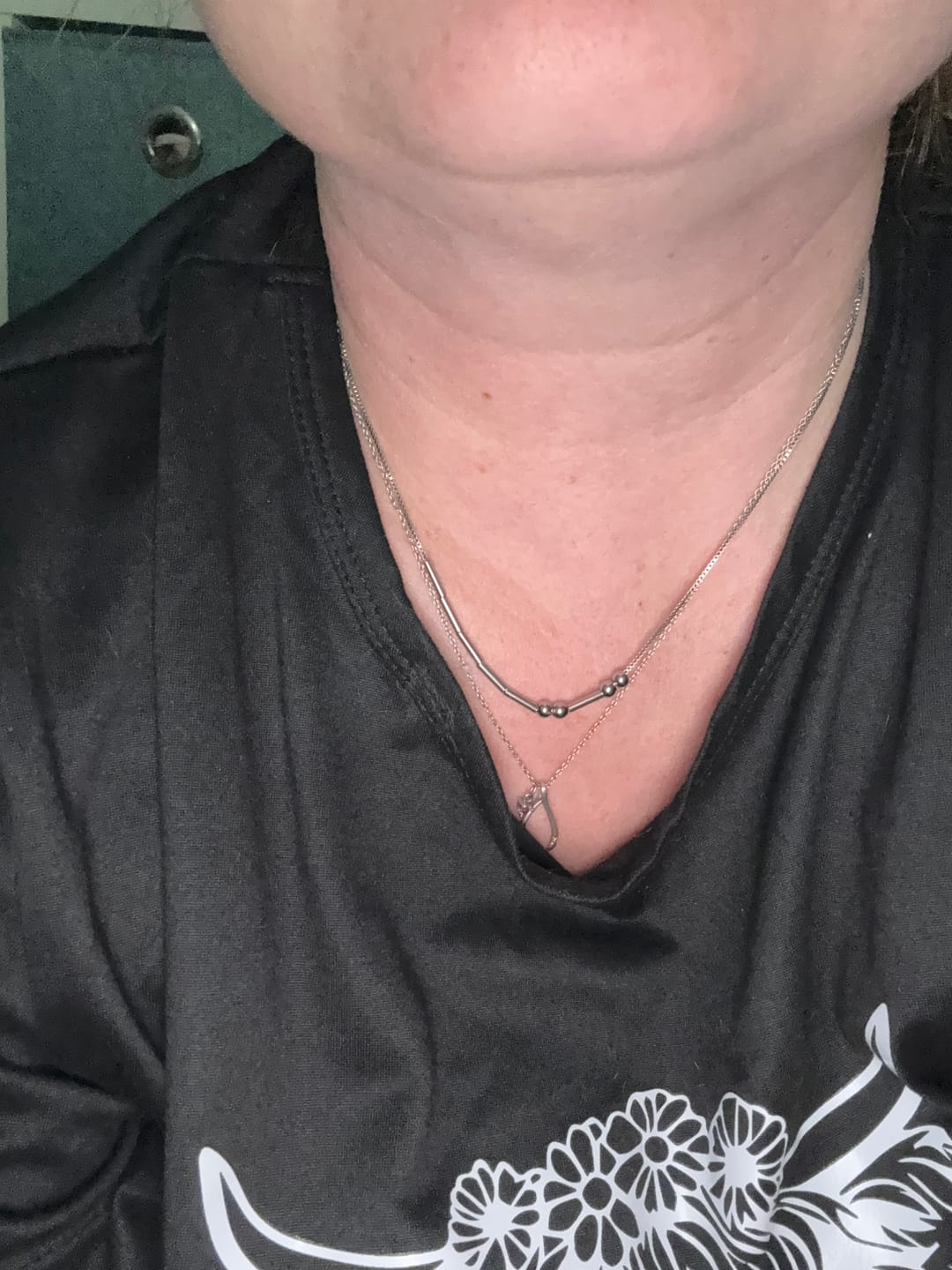 Customer photo review of Morse Code Necklace