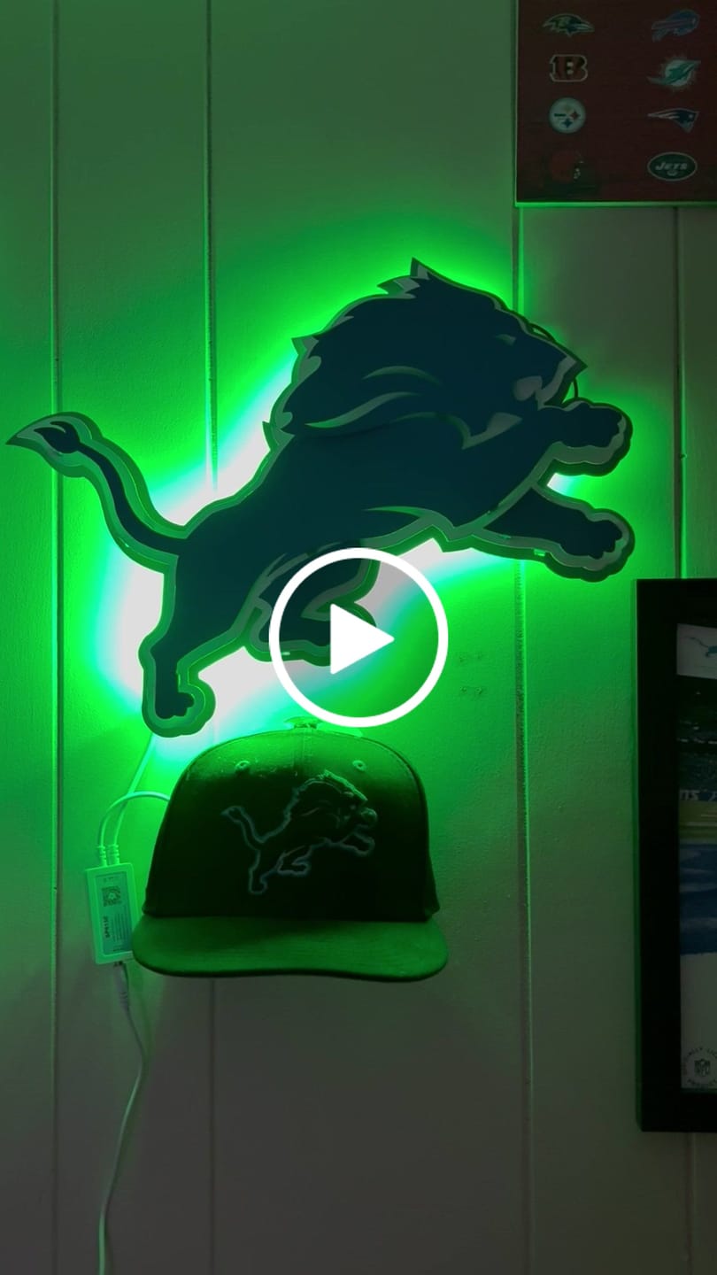 Customer video review of Detroit Lions 3D Vintage Metal Wall Art