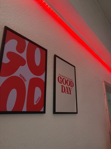 Kundenbewertung mit Foto zu Good Day | Typografie Poster