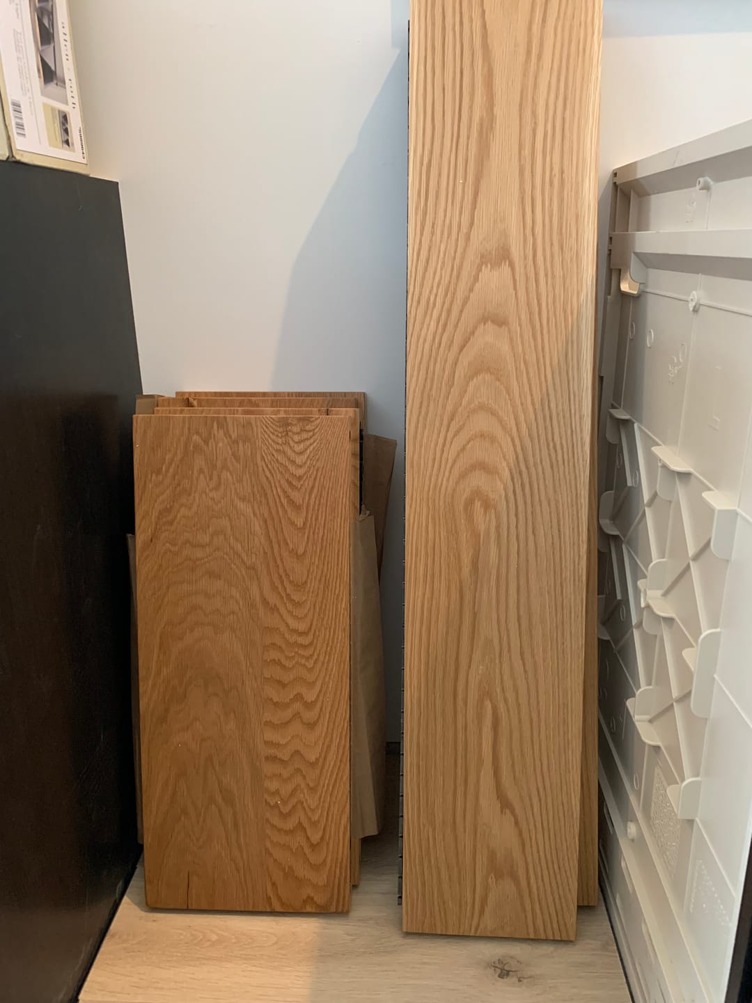 Customer photo review of White Oak Floating Shelves